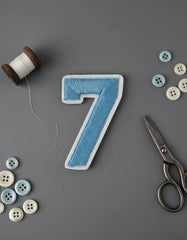 Parche Camiseta Número 7 Azul