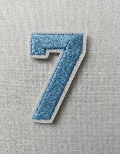 Parche Camiseta Número 7 Azul