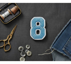 Parche Camiseta Número 8 Azul