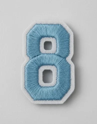 Parche Camiseta Número 8 Azul