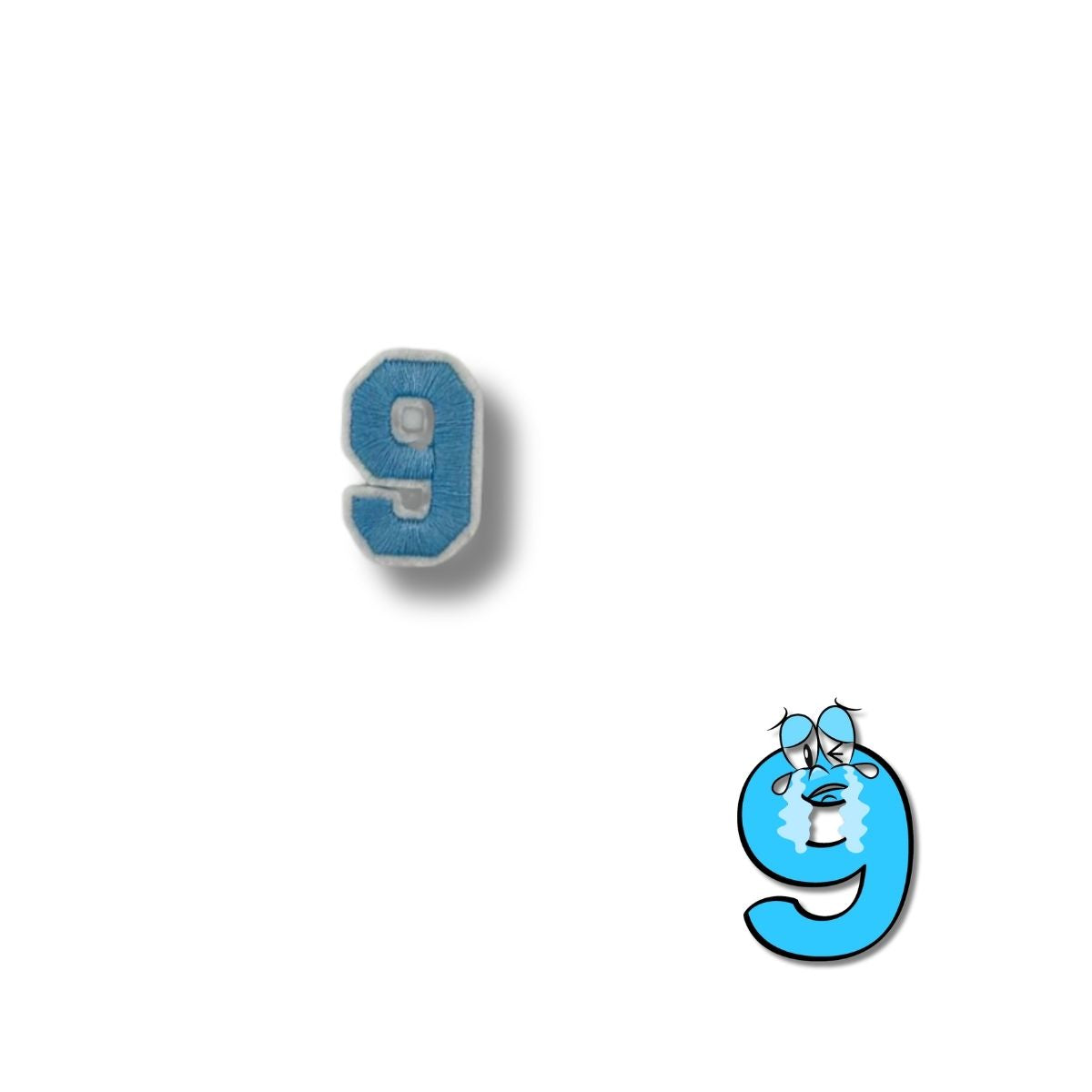 Parche Camiseta Número 9 Azul