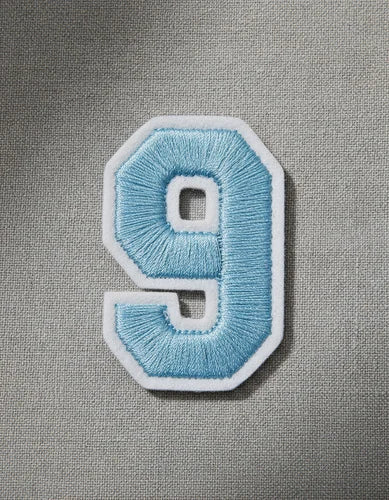 Parche Camiseta Número 9 Azul