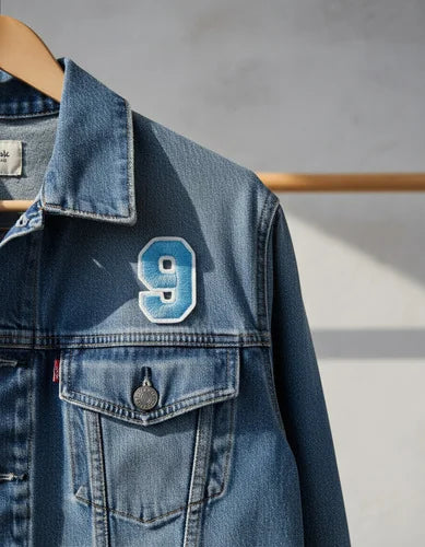 Parche Camiseta Número 9 Azul