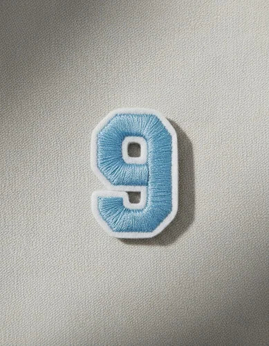 Parche Camiseta Número 9 Azul