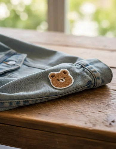 Parche Camiseta Oso Tierno Marrón