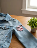 Parche Camiseta Perrito Rosa Saludando