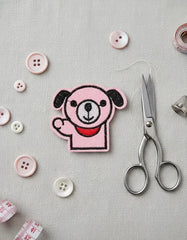 Parche Camiseta Perrito Rosa Saludando