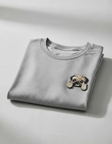 Parche Camiseta Pug Curioso