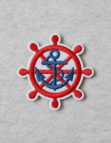 Parche Camiseta Timón Ancla Marino