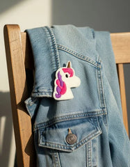 Parche Camiseta Unicornio Melenita Fucsia