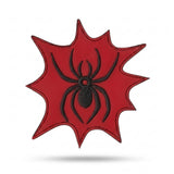 Parche Grande Camiseta Araña Negra Fondo Rojo