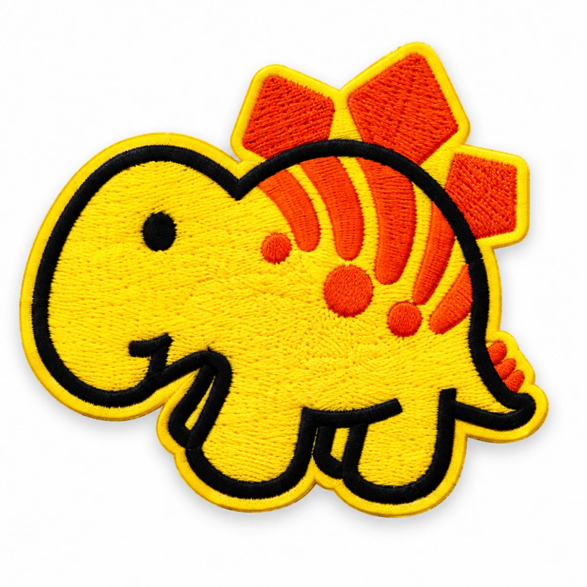 Parche Grande Camiseta Dinosaurio Estegosaurio Amarillo