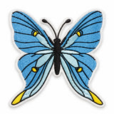 Parche Grande Camiseta Mariposa Azul con Detalles Amarillos