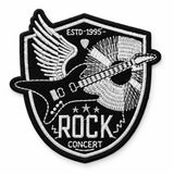 Parche Grande Camiseta Rock Concert Guitarra Alada