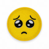 Parche Mediano Bordado Emoji Carita Triste