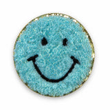 Parche Mediano Camiseta Carita Feliz Azul Clarito