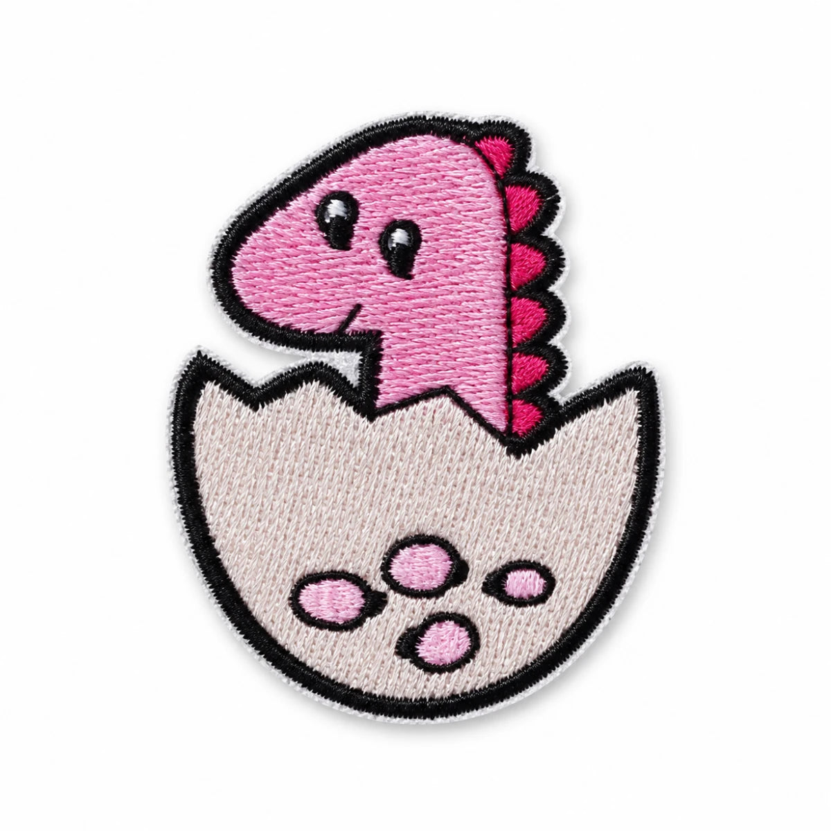 Parche Mediano Camiseta Dinosaurio Bebé Rosa en Cascarón