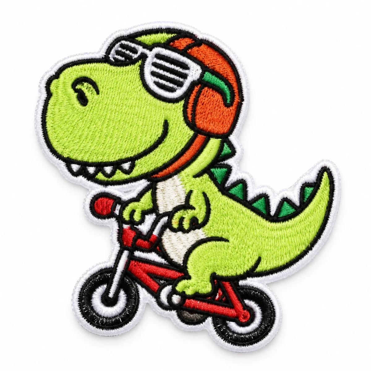 Parche Mediano Camiseta Dinosaurio Ciclista
