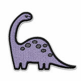 Parche Mediano Camiseta Dinosaurio Cuello Largo Brontosaurio Morado