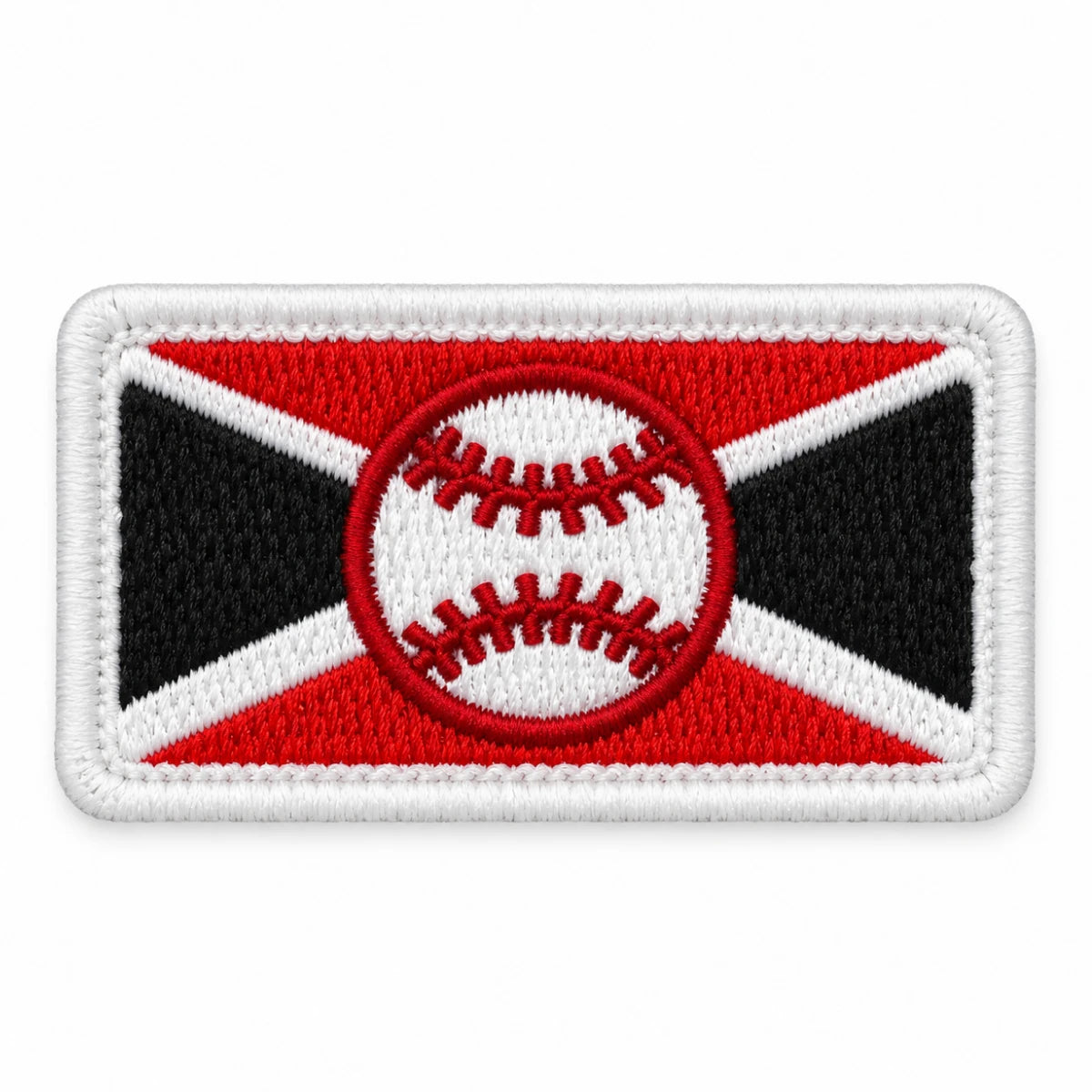 Parche Mediano Camiseta Emblema Béisbol Rojo y Negro