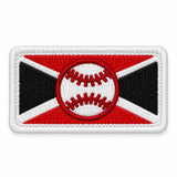 Parche Mediano Camiseta Emblema Béisbol Rojo y Negro