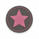 Parche Mediano Camiseta Estrella Rosa Fondo Gris
