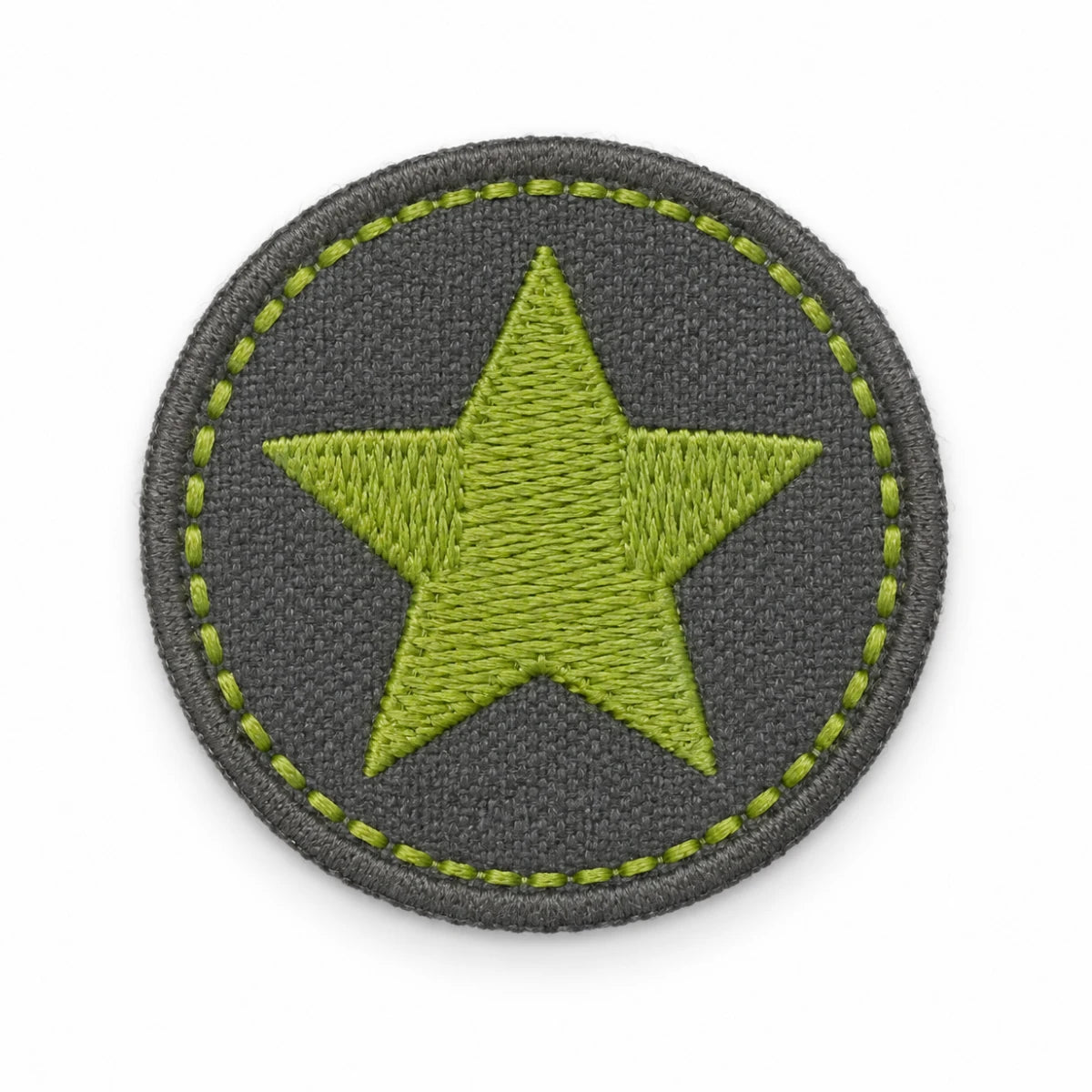 Parche Mediano Camiseta Estrella Verde Fondo Gris