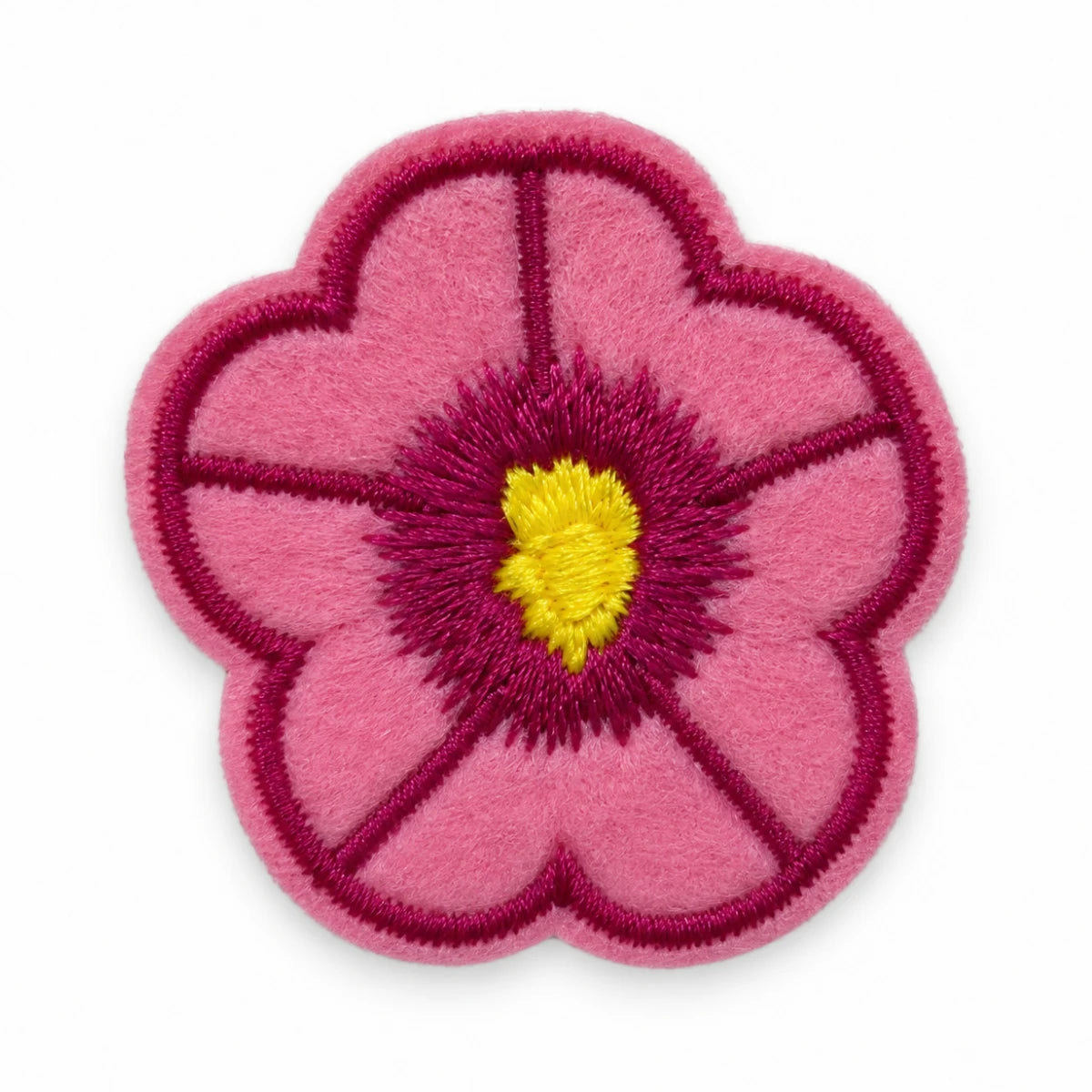 Parche Mediano Camiseta Flor Rosa