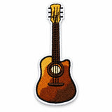 Parche Mediano Camiseta Guitarra Acústica Marrón Clásica
