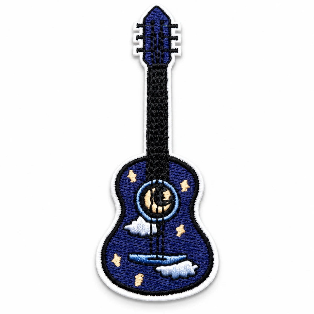 Parche Mediano Camiseta Guitarra Azul Noche Mágica