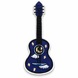 Parche Mediano Camiseta Guitarra Azul Noche Mágica
