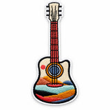 Parche Mediano Camiseta Guitarra Paisaje Abstracto Multicolor