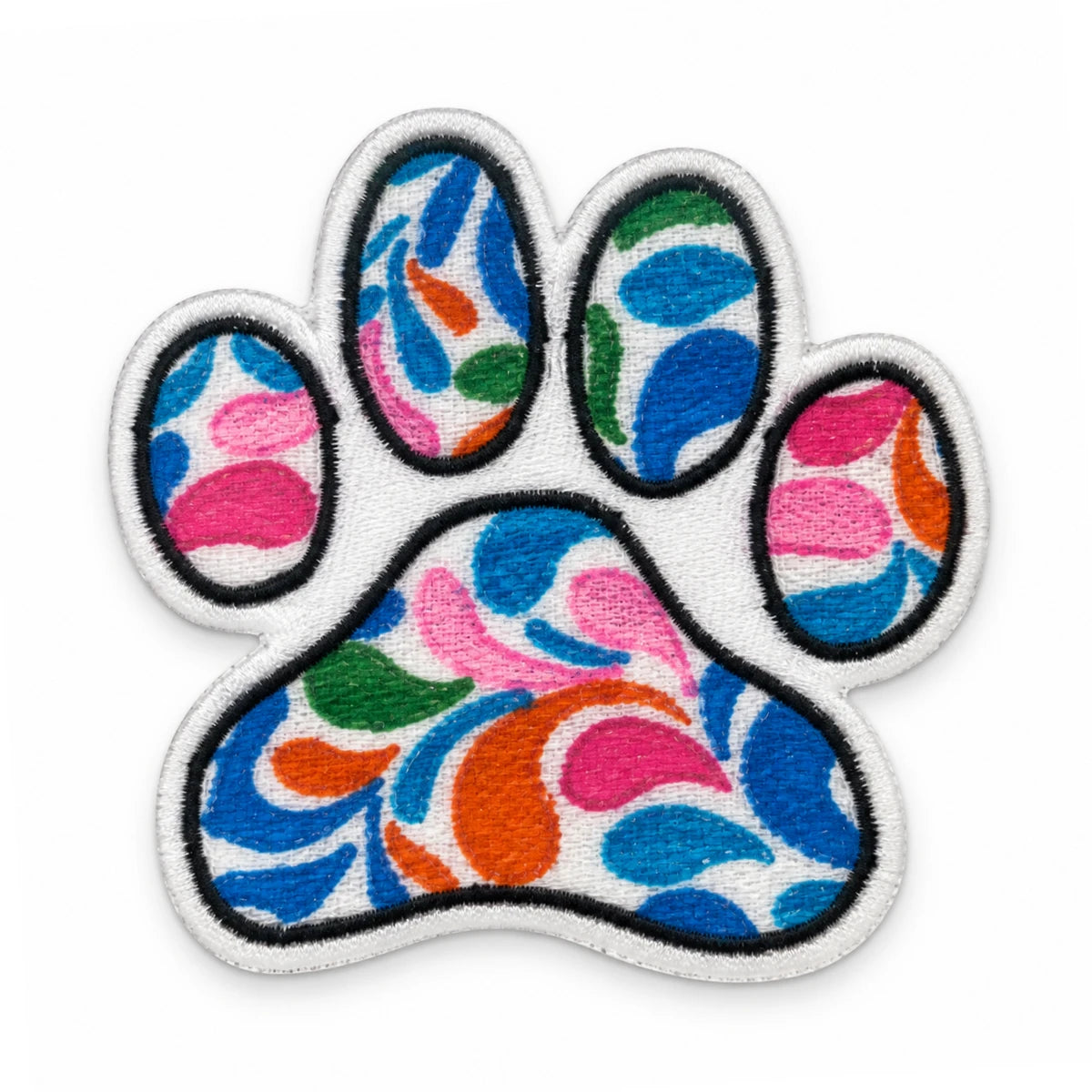 Parche Mediano Camiseta Huella Estampado Multicolor