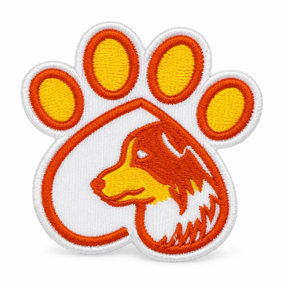 Parche Mediano Camiseta Huella con Perro Naranja