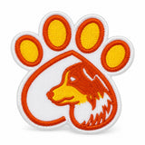 Parche Mediano Camiseta Huella con Perro Naranja