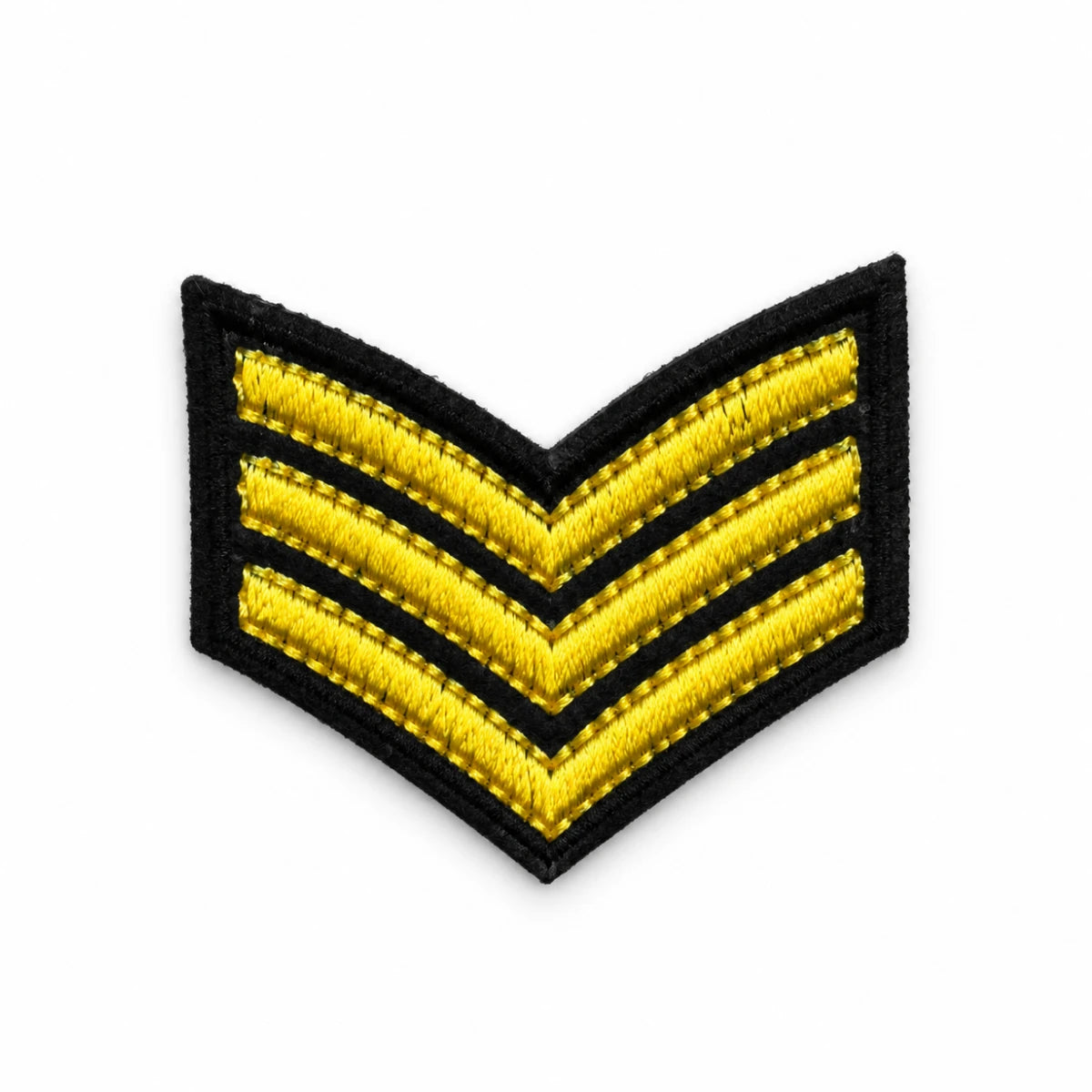 Parche Mediano Camiseta Insignia Militar Tres Franjas Doradas
