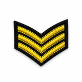Parche Mediano Camiseta Insignia Militar Tres Franjas Doradas