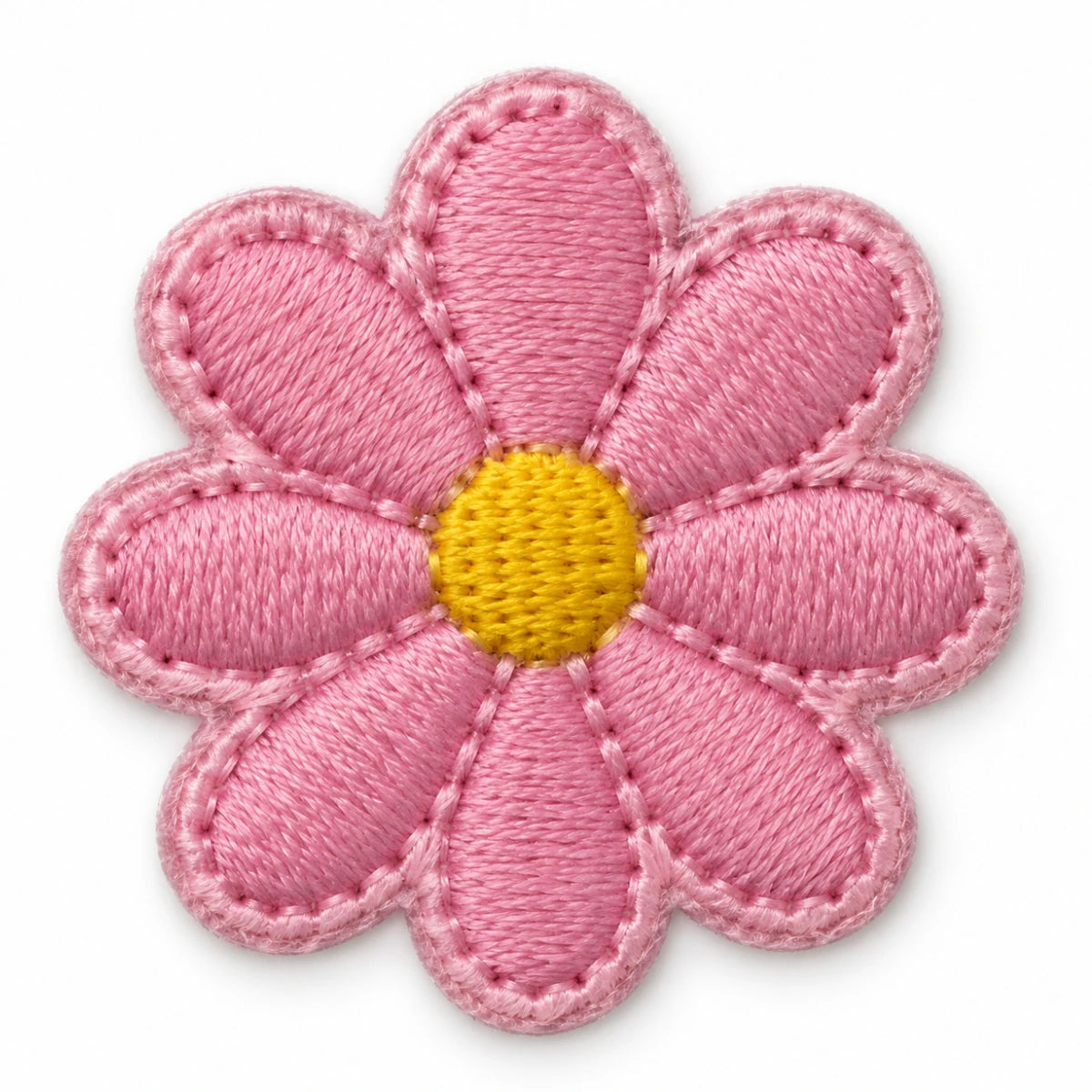 Parche Mediano Camiseta Margarita Rosa Centro Amarillo