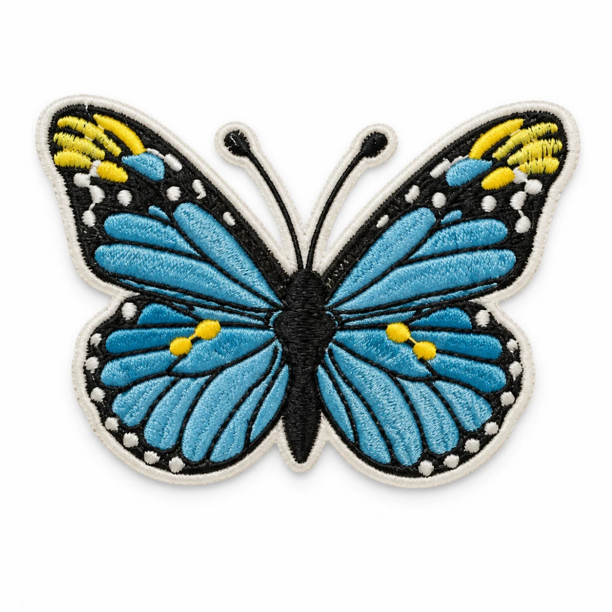 Parche Mediano Camiseta Mariposa Azul y Amarilla