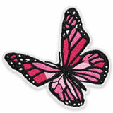 Parche Mediano Camiseta Mariposa Rosa y Negra Alas Extendidas