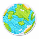 Parche Mediano Camiseta Planeta Tierra Borde Blanco