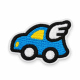 Parche Pequeño Camiseta Auto Azul con Alas