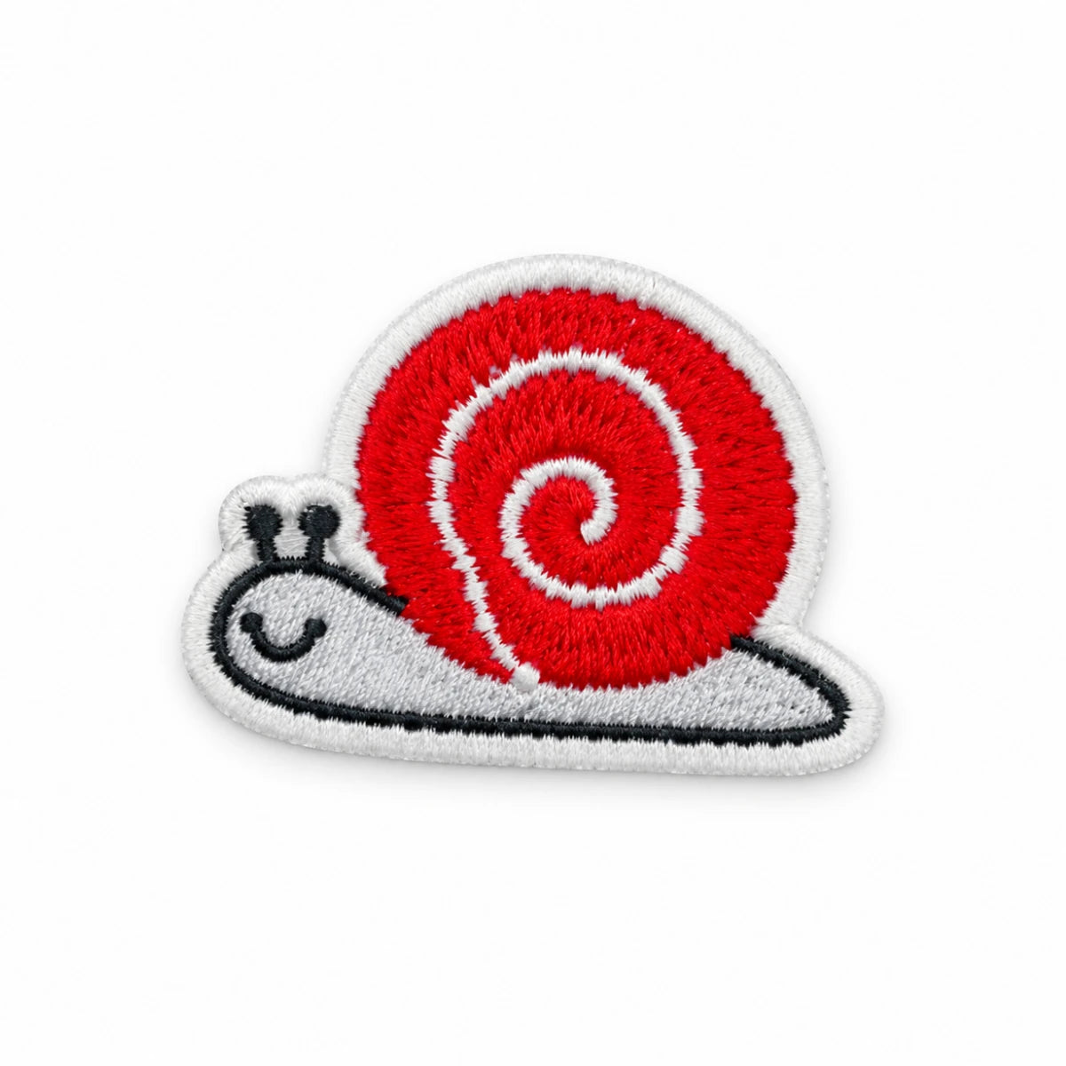 Parche Pequeño Camiseta Caracol Espiral Rojo