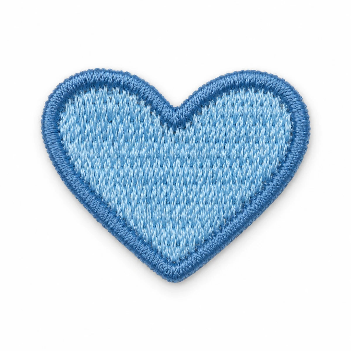 Parche Pequeño Camiseta Corazón Azul Claro