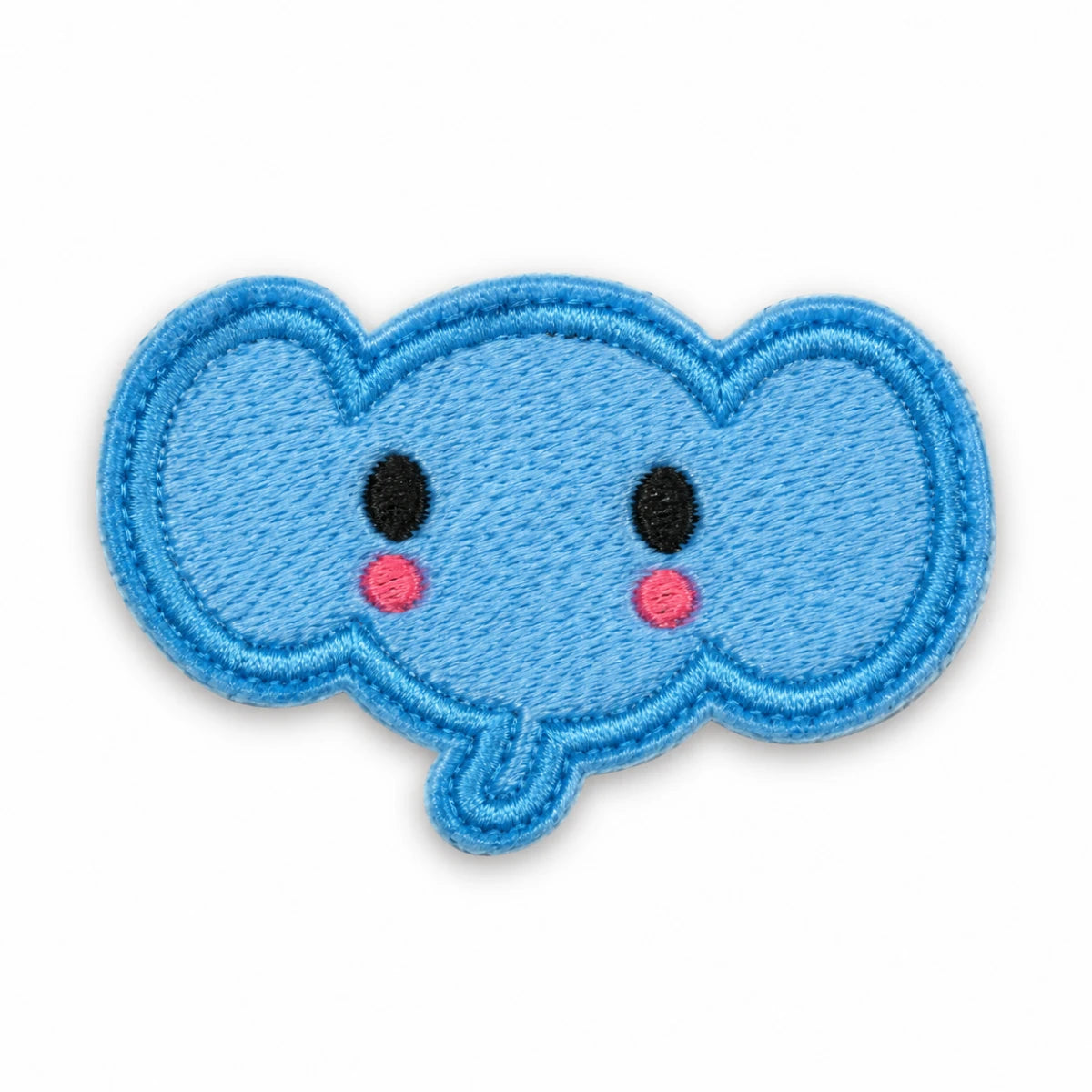 Parche Pequeño Camiseta Elefante Azul Kawaii