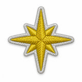 Parche Pequeño Camiseta Estrella Brújula Dorada