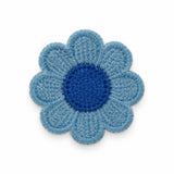 Parche Pequeño Camiseta Flor Azul