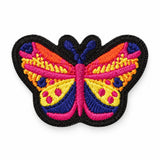 Parche Pequeño Camiseta Mariposa Multicolor Fucsia Amarilla y Azul