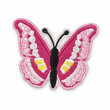 Parche Pequeño Camiseta Mariposa Rosa con Detalles Amarillos y Blancos