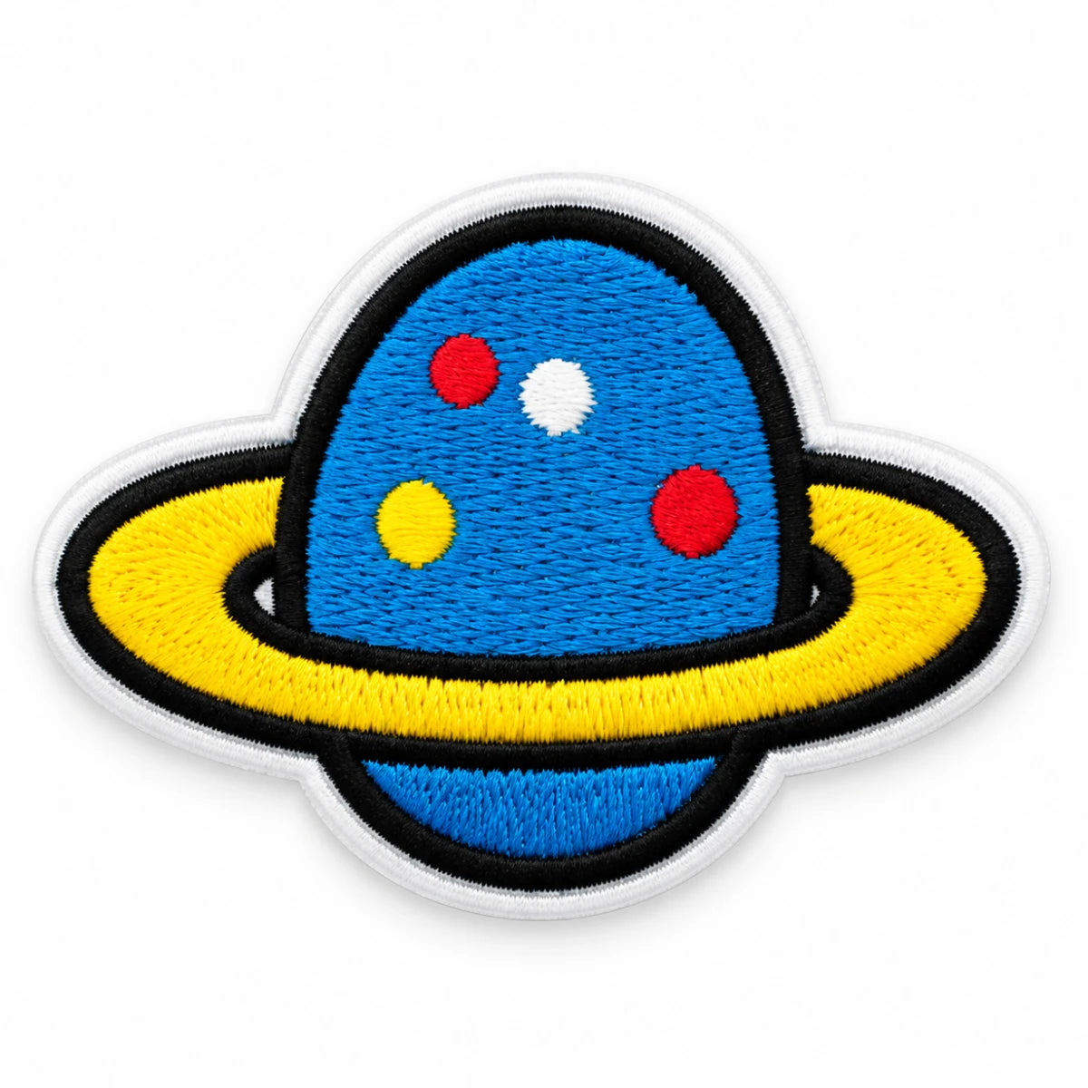 Parche Pequeño Camiseta Planeta Saturno Azul